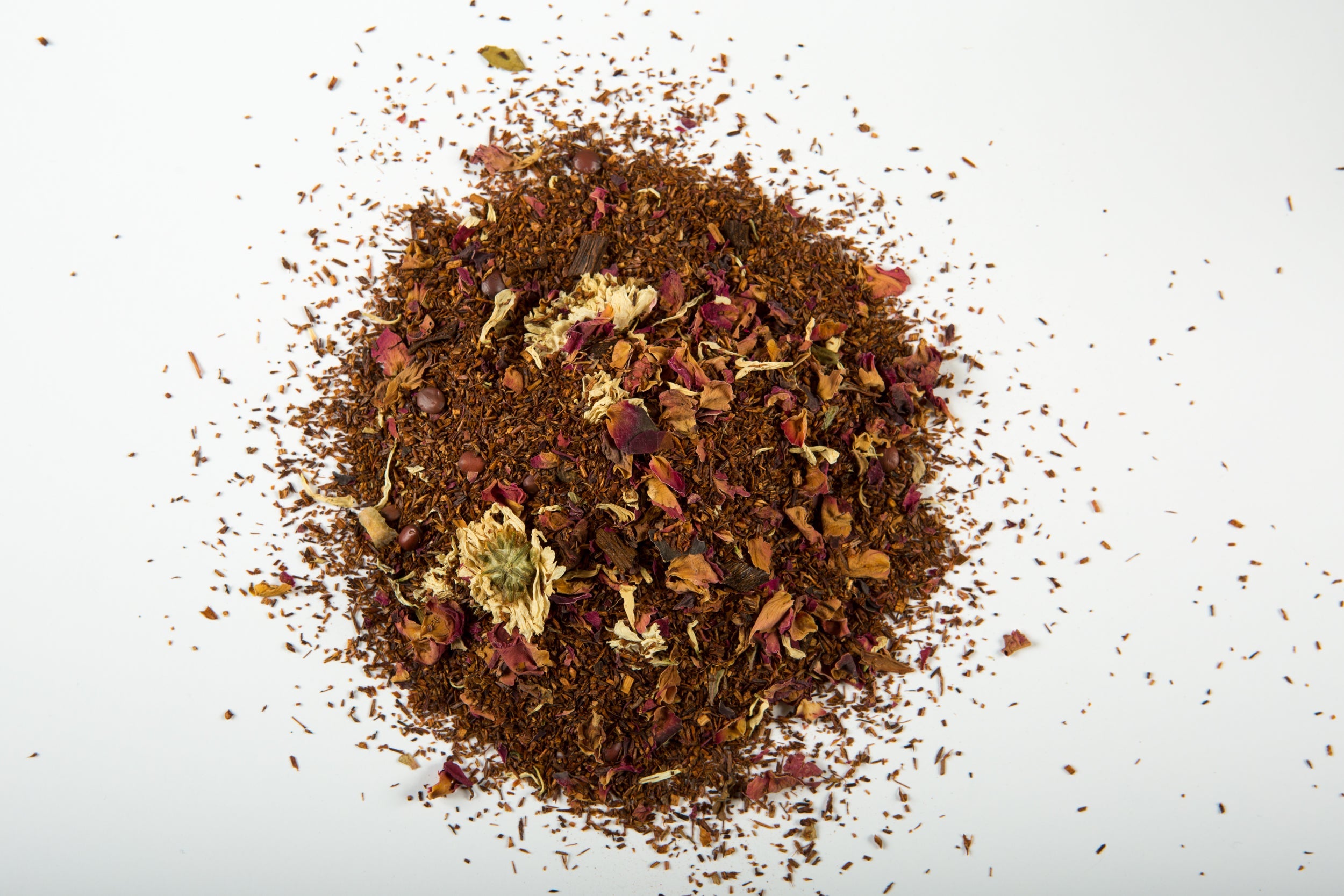 A pile of the Calm & Carry On loose-leaf tea.