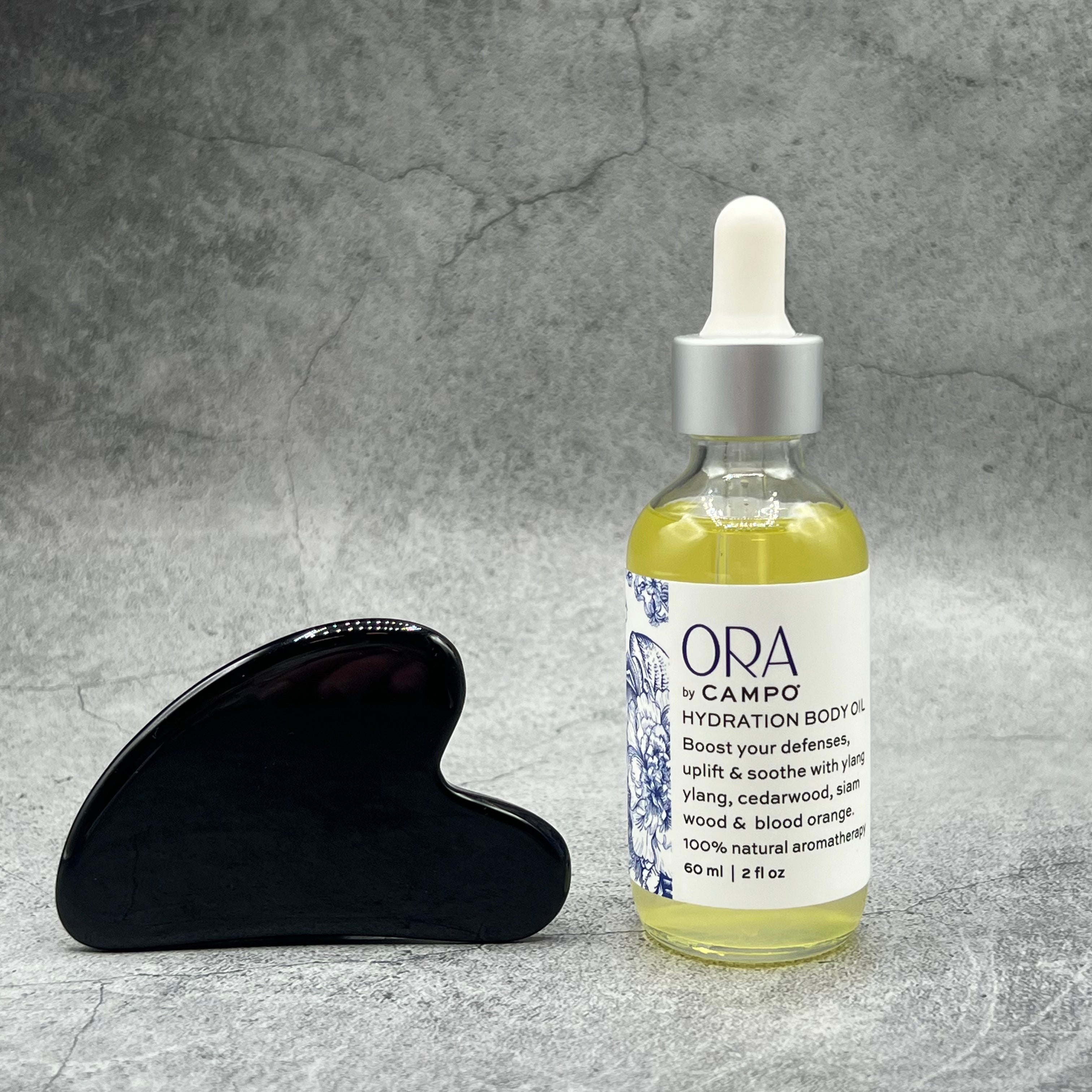 ORA Gua Sha and Hydration Body Oil Set